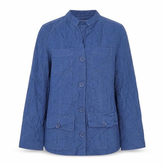 Gray Osbourn Womens Blue  Polyester Jersey Button-Up Size 10 Henley