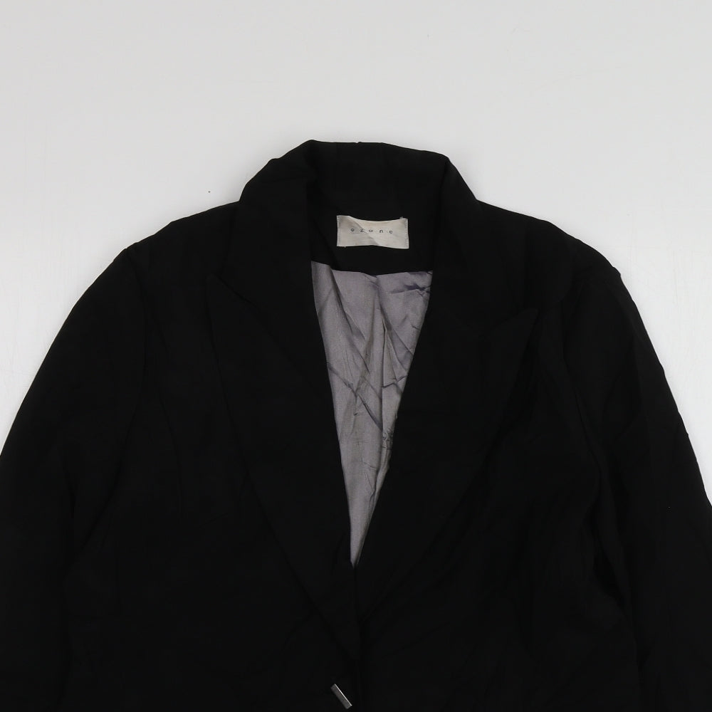 Ozone Womens Black  Polyester Jacket Suit Jacket Size S