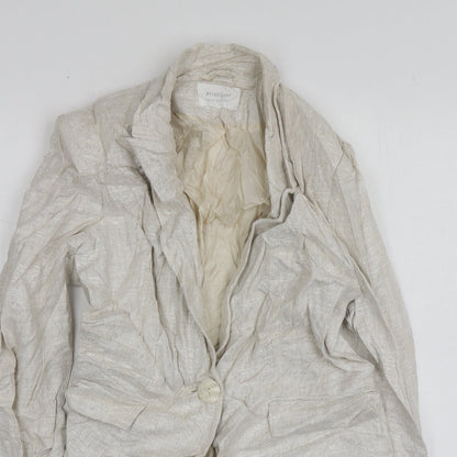 Principles Womens Beige  Viscose Jacket Suit Jacket Size 12