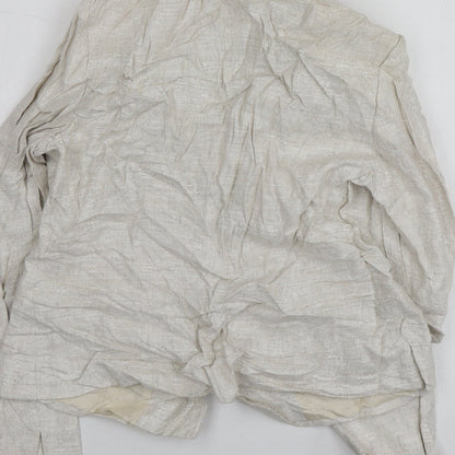 Principles Womens Beige  Viscose Jacket Suit Jacket Size 12