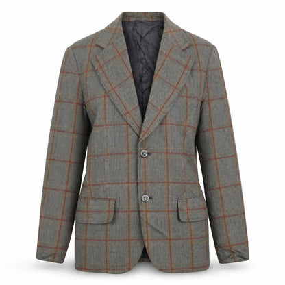 Jonathan Womens Beige Plaid Wool Jacket Suit Jacket Size S
