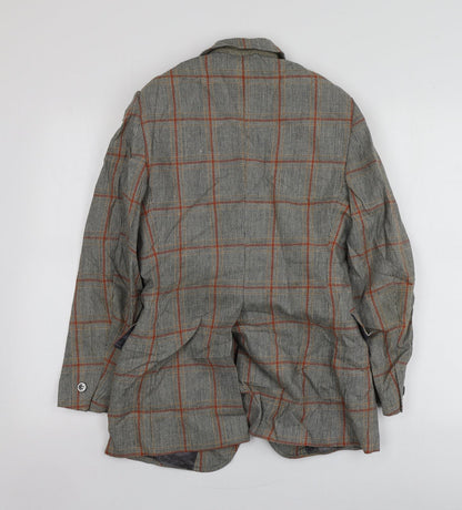 Jonathan Womens Beige Plaid Wool Jacket Suit Jacket Size S
