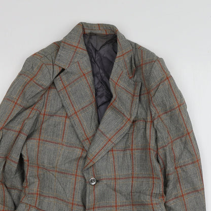 Jonathan Womens Beige Plaid Wool Jacket Suit Jacket Size S