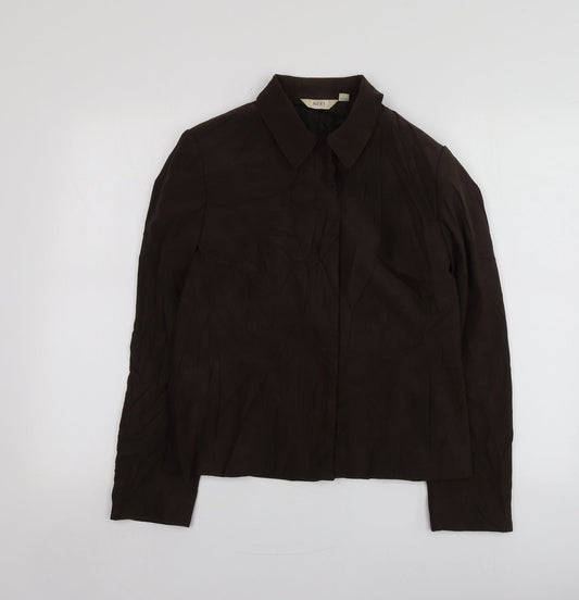 NEXT Womens Brown  Polyester Jacket Suit Jacket Size 12