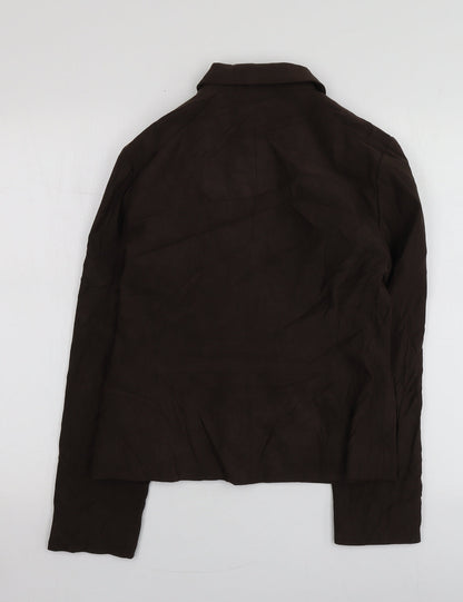 NEXT Womens Brown  Polyester Jacket Suit Jacket Size 12