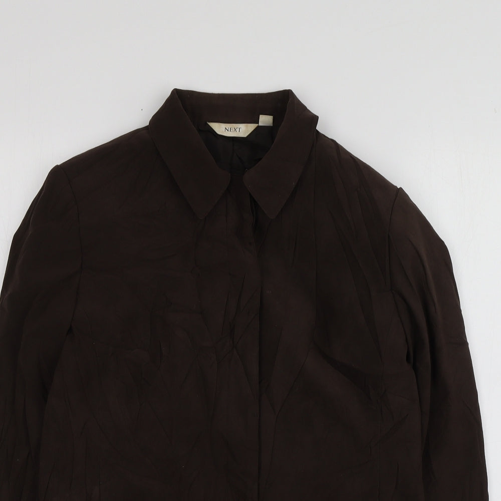 NEXT Womens Brown  Polyester Jacket Suit Jacket Size 12