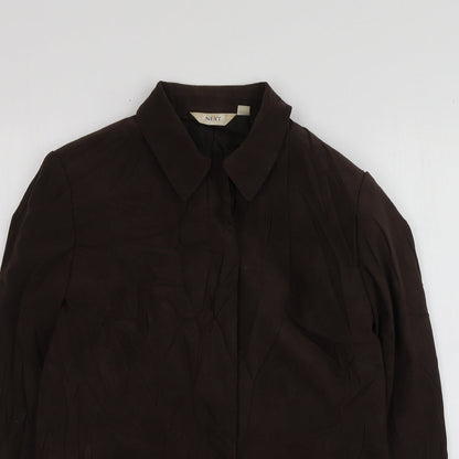 NEXT Womens Brown  Polyester Jacket Suit Jacket Size 12