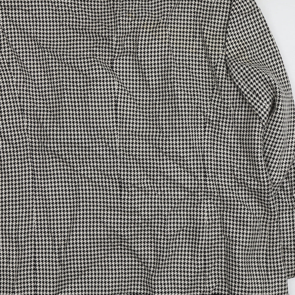 Gerry Weber Womens Beige Houndstooth Polyester Jacket Blazer Size 14