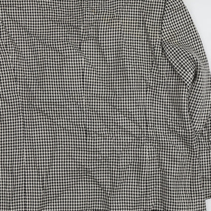 Gerry Weber Womens Beige Houndstooth Polyester Jacket Blazer Size 14