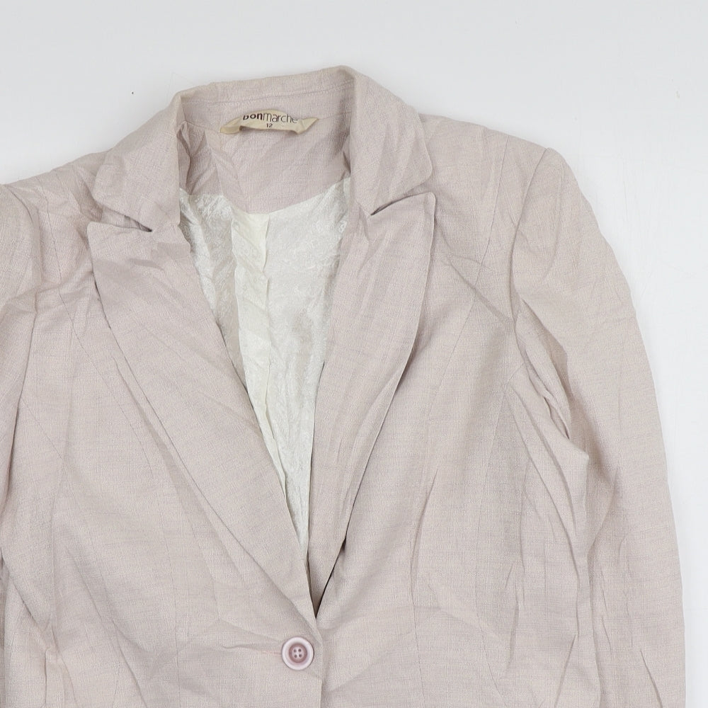 Bonmarché Womens Pink  Polyester Jacket Blazer Size 12