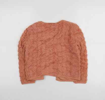 Atmosphere Womens Orange  Polyester Jacket Blazer Size 10