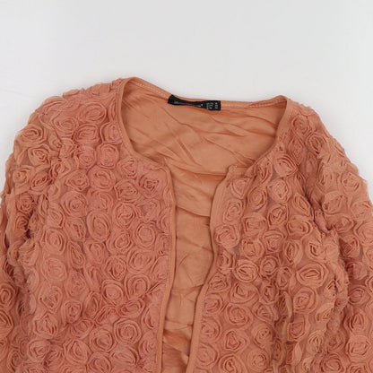 Atmosphere Womens Orange  Polyester Jacket Blazer Size 10