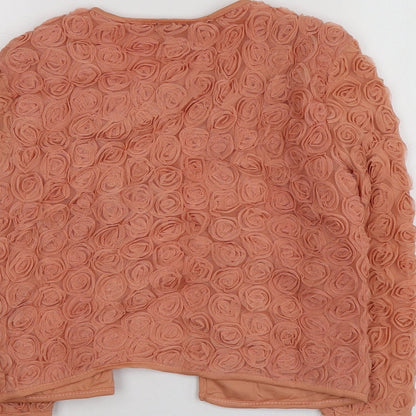 Atmosphere Womens Orange  Polyester Jacket Blazer Size 10