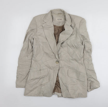 NEXT Womens Beige  Viscose Jacket Suit Jacket Size 12