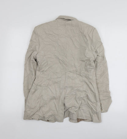 NEXT Womens Beige  Viscose Jacket Suit Jacket Size 12