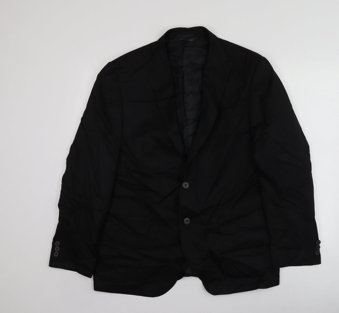 Mens UK Size XL M&S Regular Black Suit Jacket