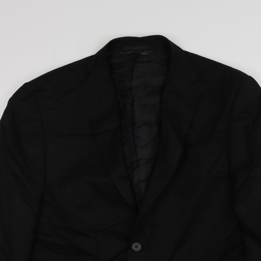 Mens UK Size XL M&S Regular Black Suit Jacket