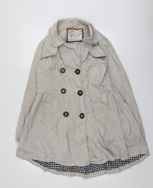 New Look Womens Beige   Motorcycle Jacket Blazer Size 12