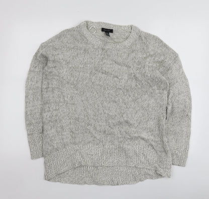 New Look Mens Grey Round Neck  Acrylic Pullover Jumper Size M