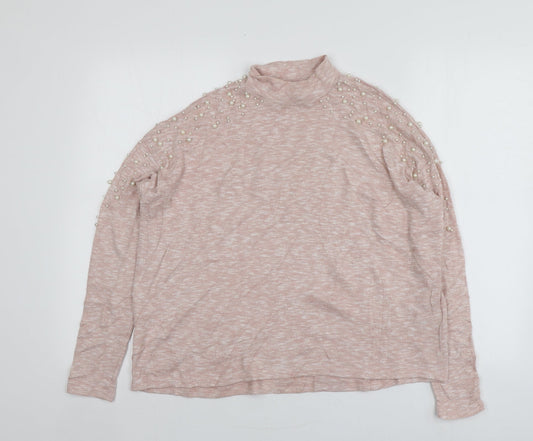 Womens UK Size S H&M Pink Pullover Jumper
