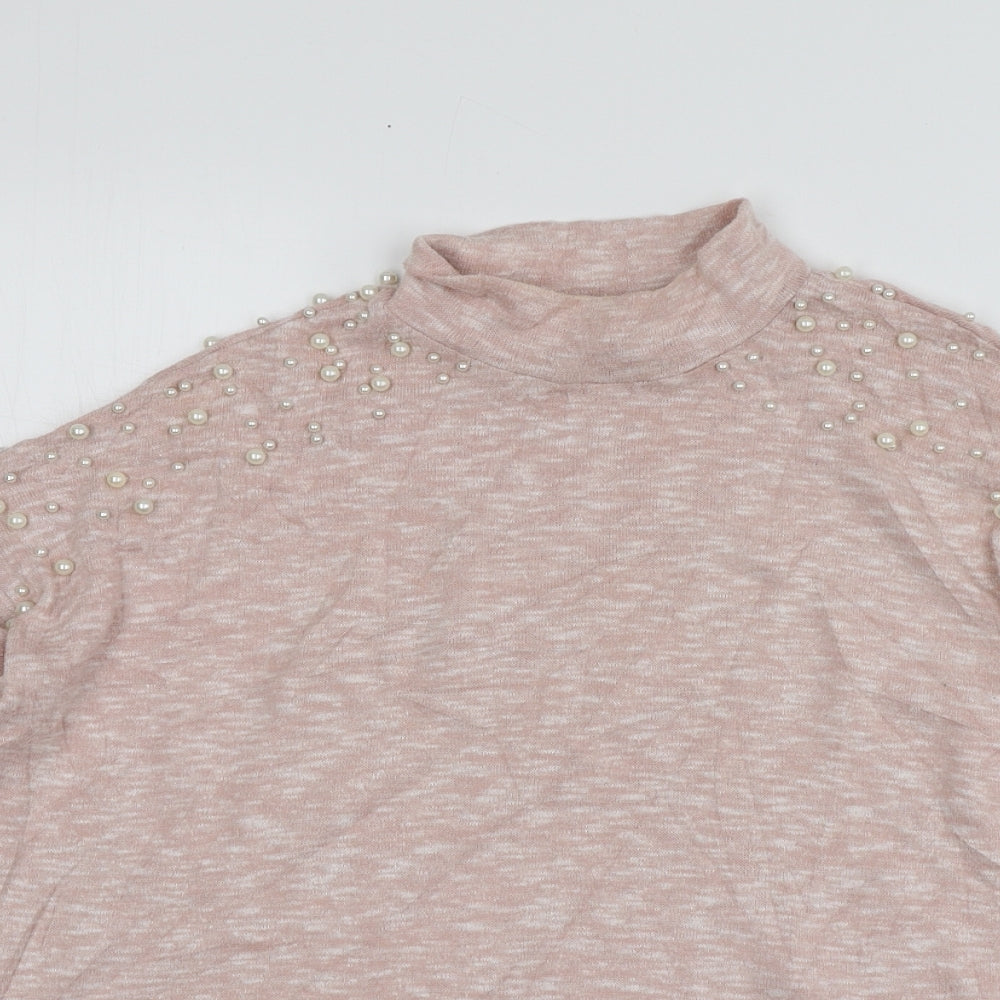 Womens UK Size S H&M Pink Pullover Jumper