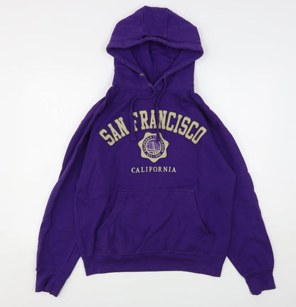 Obsi Womens Purple  Cotton Pullover Hoodie Size M   - San Francisco