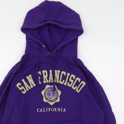 Obsi Womens Purple  Cotton Pullover Hoodie Size M   - San Francisco