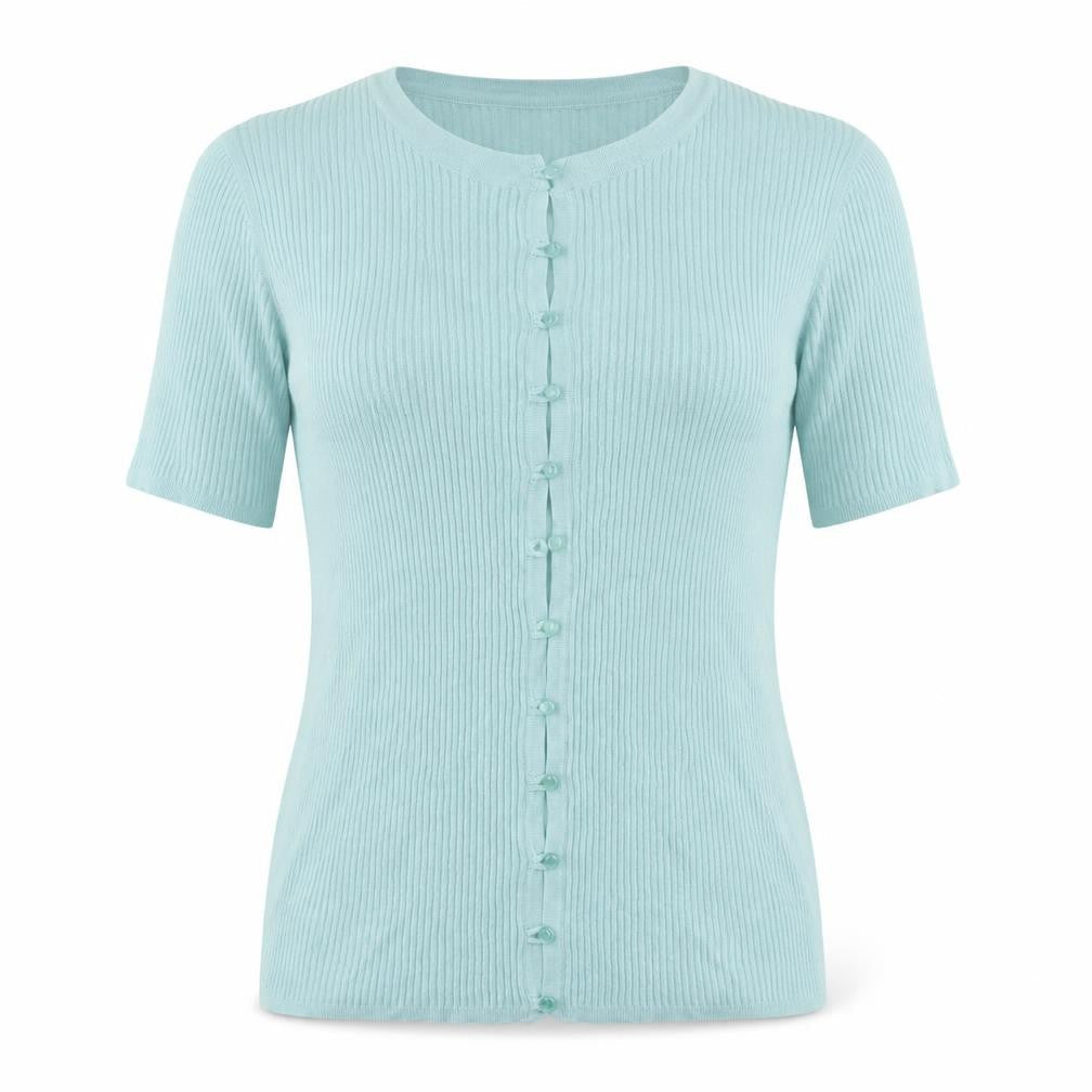 Womens UK Size 14 TU Green Basic Button-Up