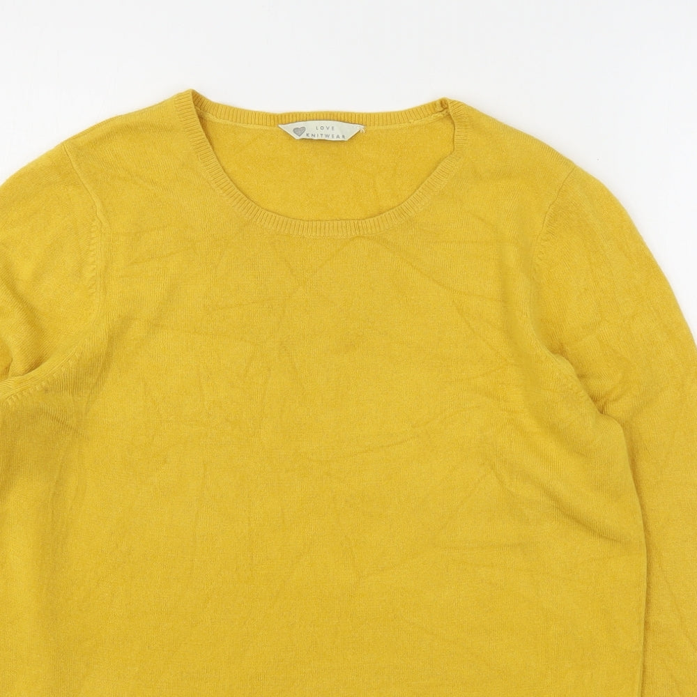 Womens UK Size 12 Matalan Yellow Pullover Jumper
