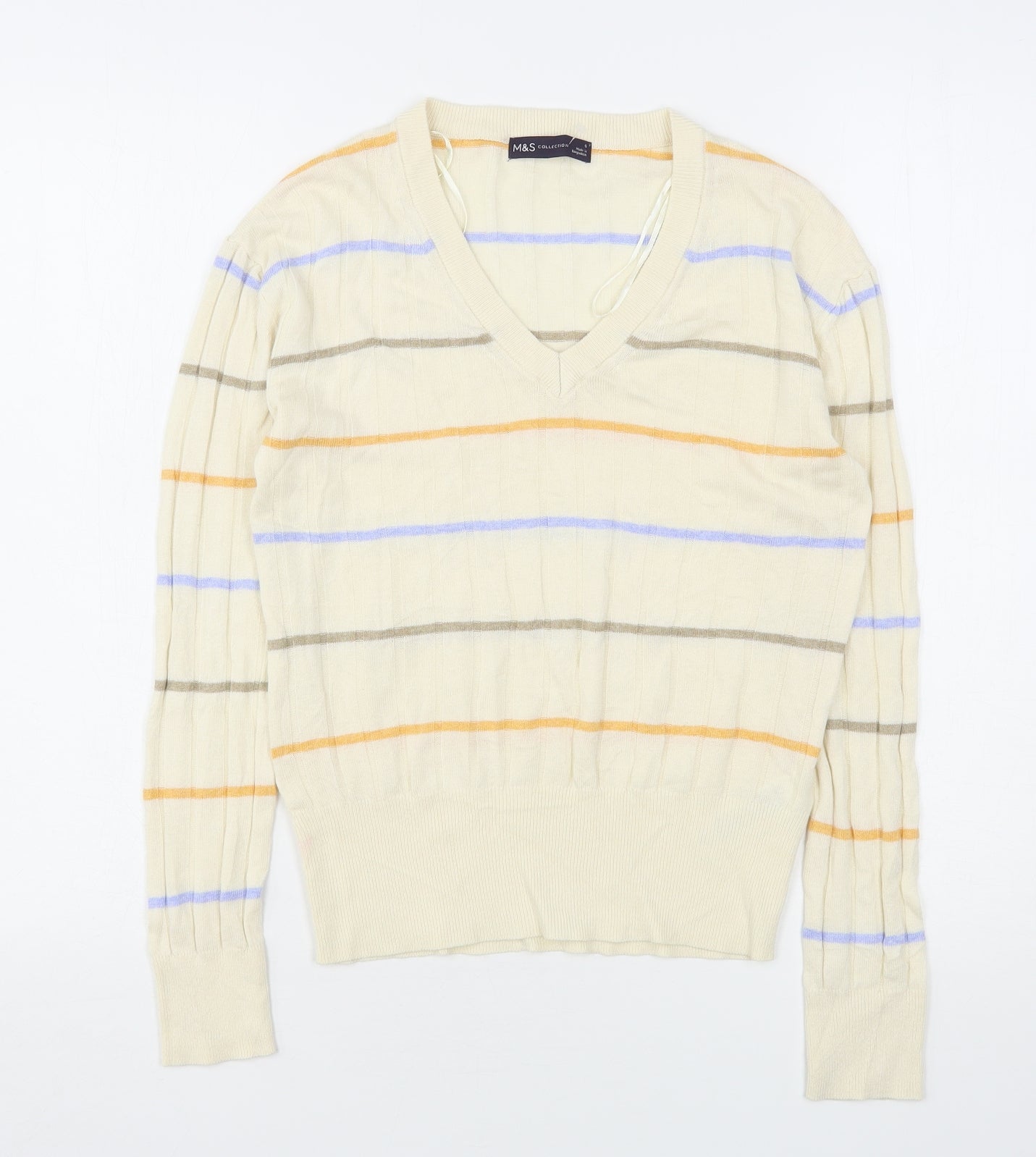Womens UK Size S Marks and Spencer Beige Pullover Jumper