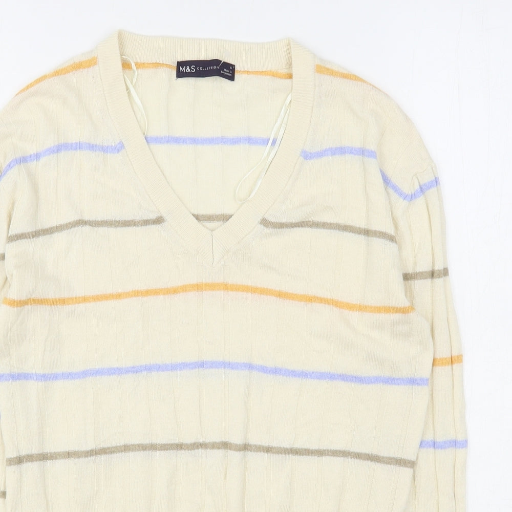 Womens UK Size S Marks and Spencer Beige Pullover Jumper