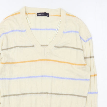 Womens UK Size S Marks and Spencer Beige Pullover Jumper
