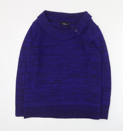 Womens UK Size S Bonmarché Blue Pullover Jumper
