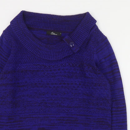 Womens UK Size S Bonmarché Blue Pullover Jumper