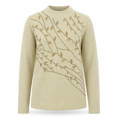 Casamia Womens Gold Mock Neck Rayon Pullover Jumper Size M