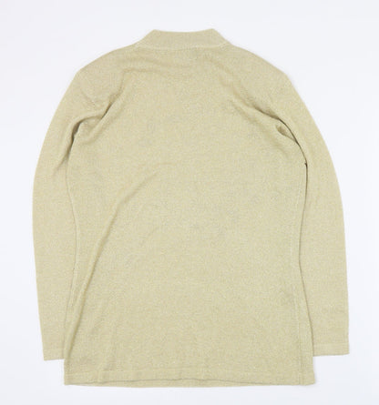 Womens UK Size M Casamia Gold Pullover Jumper