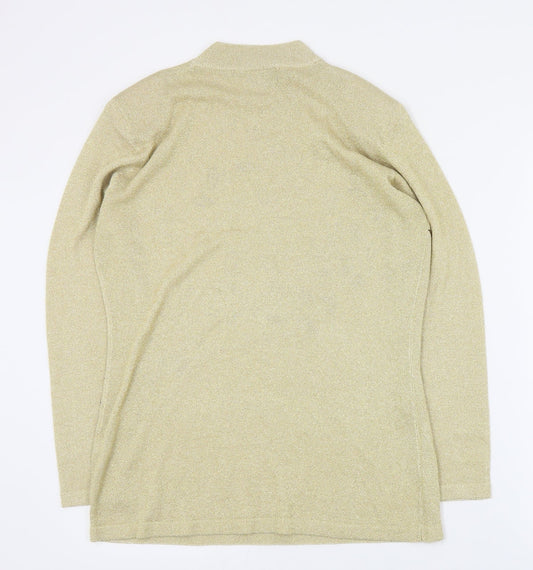 Womens UK Size M Casamia Gold Pullover Jumper