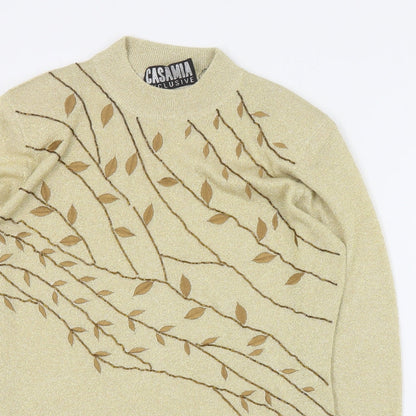 Womens UK Size M Casamia Gold Pullover Jumper