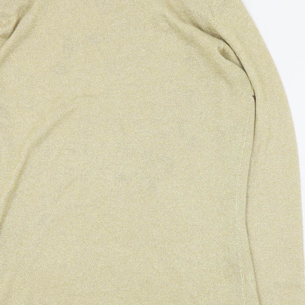 Womens UK Size M Casamia Gold Pullover Jumper