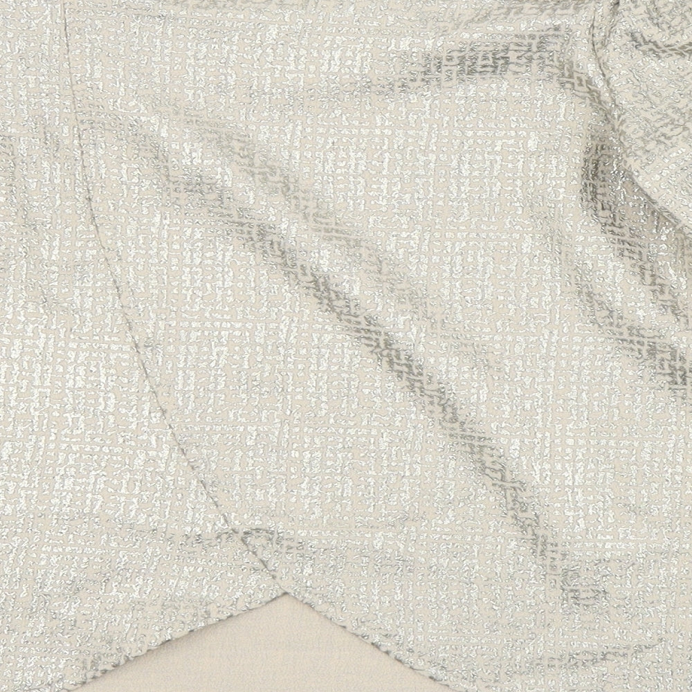 Primark Womens Gold  Polyester Basic Blouse Size 6 Off the Shoulder