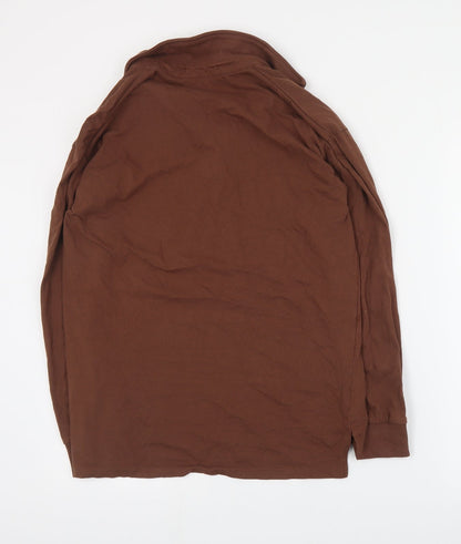 Womens UK Size 10 Threadbare Brown Basic Polo