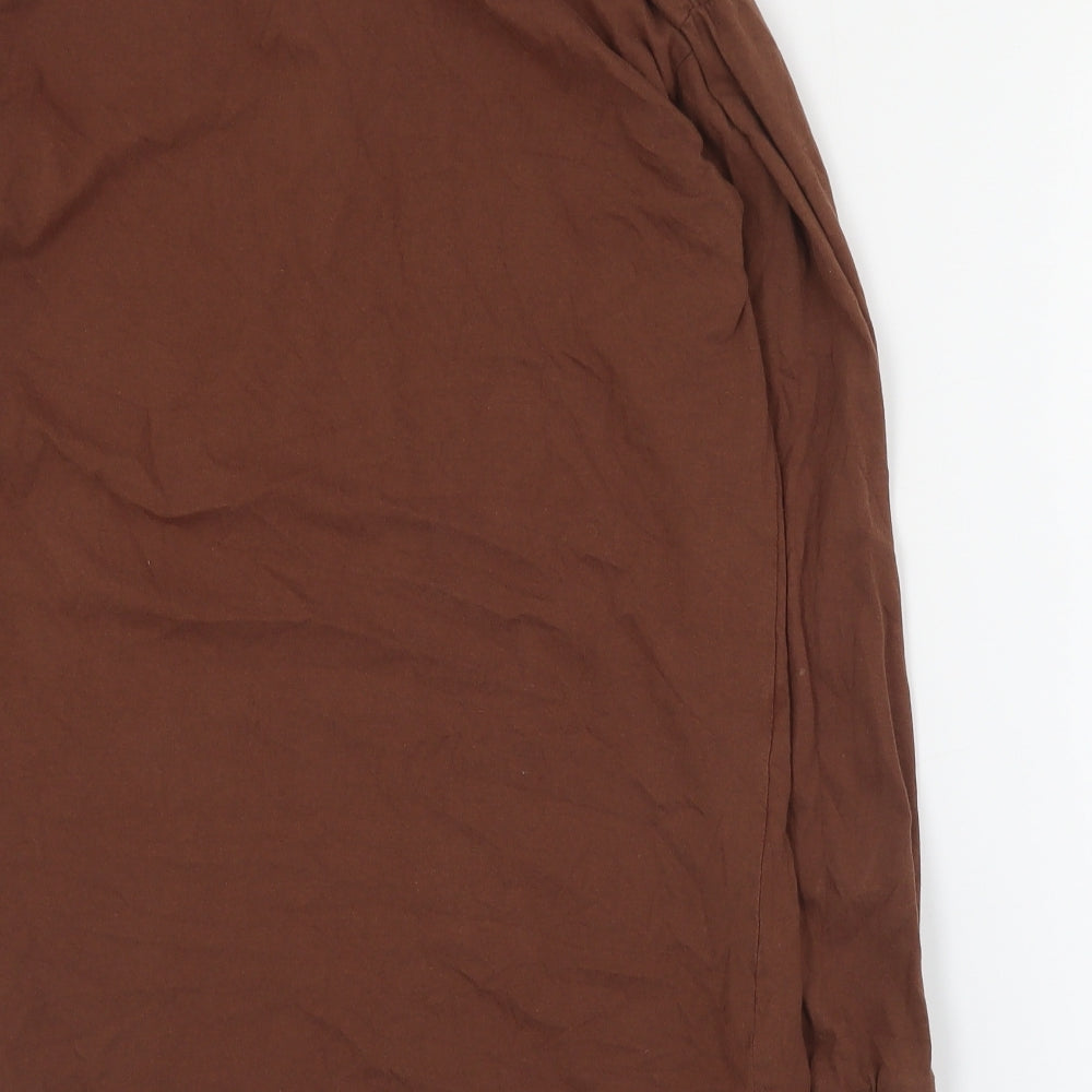 Womens UK Size 10 Threadbare Brown Basic Polo
