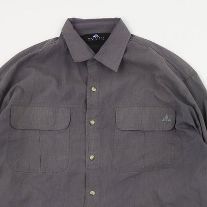Mens UK Size L Mountain Craft Grey  Button-Up Long Sleeve Casual Shirt