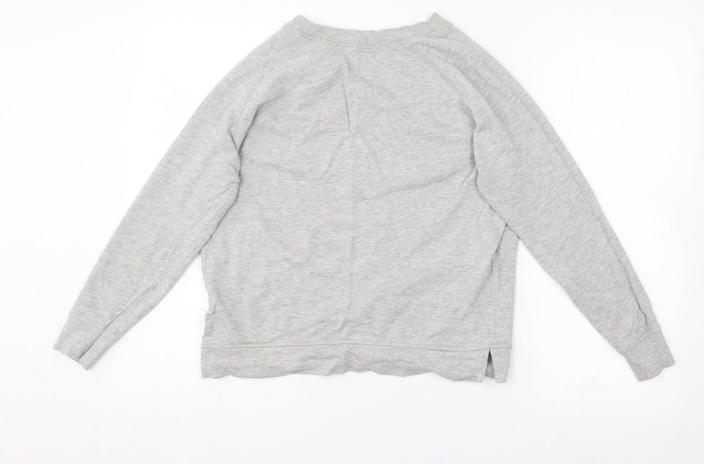 TU Womens Grey Round Neck  Cotton Pullover Jumper Size 8