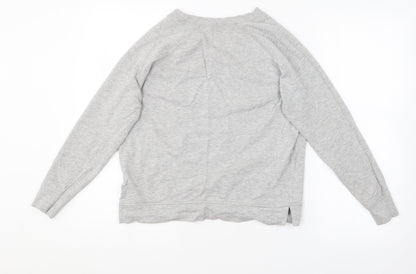 TU Womens Grey Round Neck  Cotton Pullover Jumper Size 8