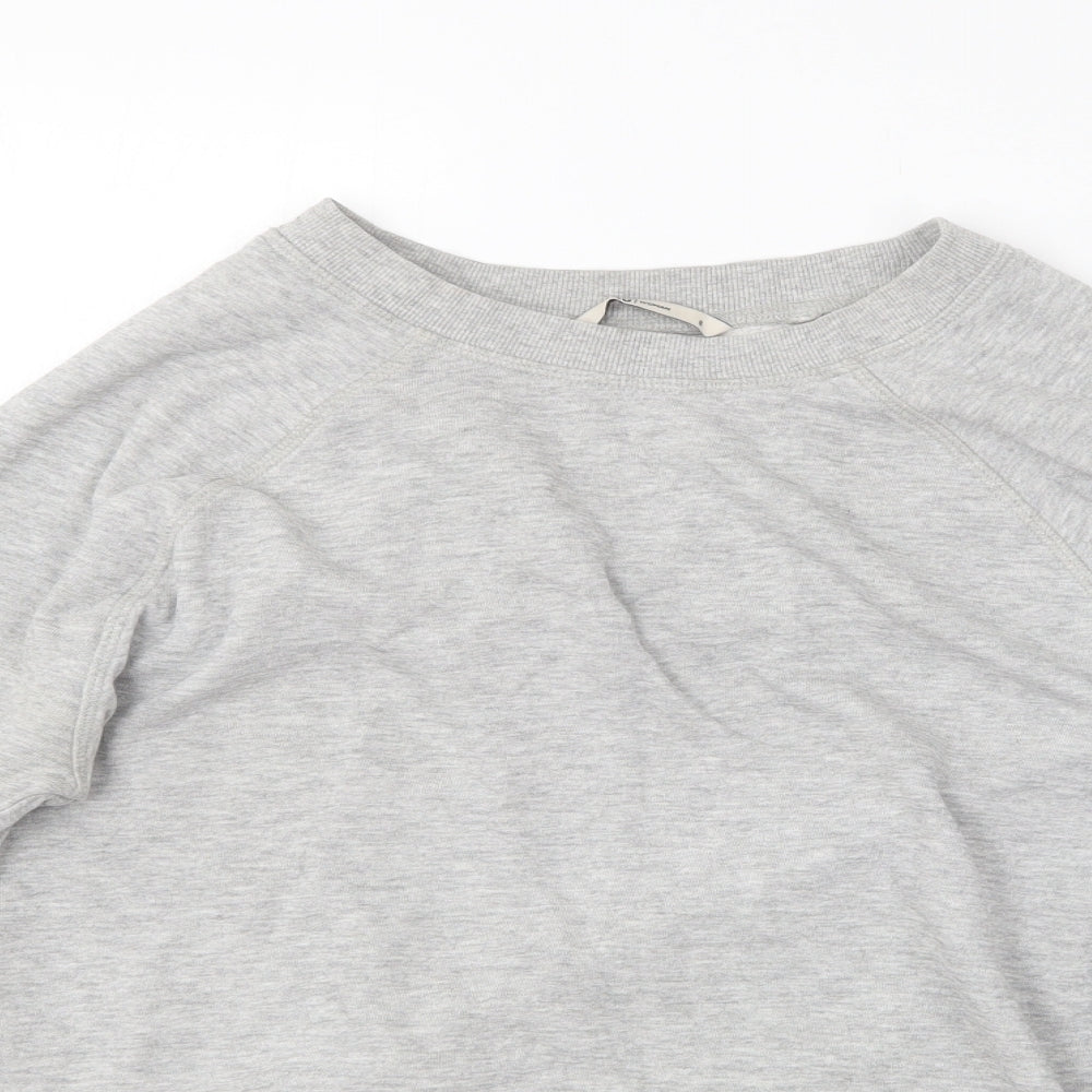 TU Womens Grey Round Neck  Cotton Pullover Jumper Size 8