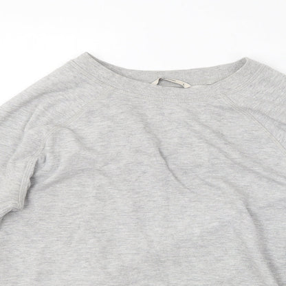 TU Womens Grey Round Neck  Cotton Pullover Jumper Size 8