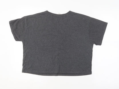 Womens UK Size S New Look Grey Basic T-Shirt