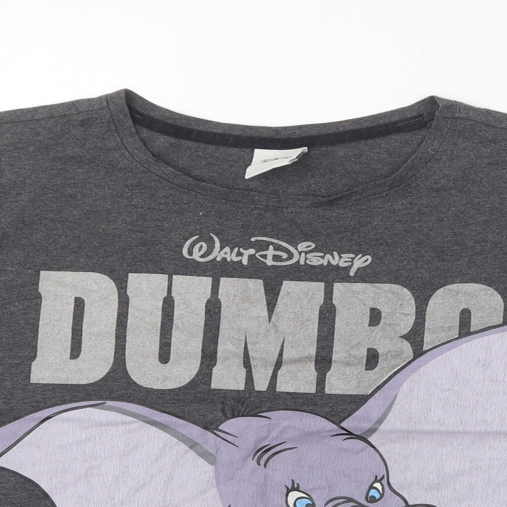 Womens UK Size S New Look Grey Basic T-Shirt