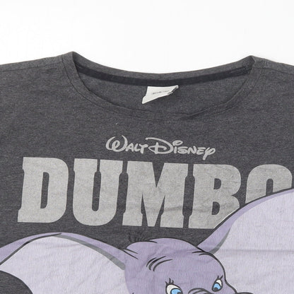 Womens UK Size S New Look Grey Basic T-Shirt